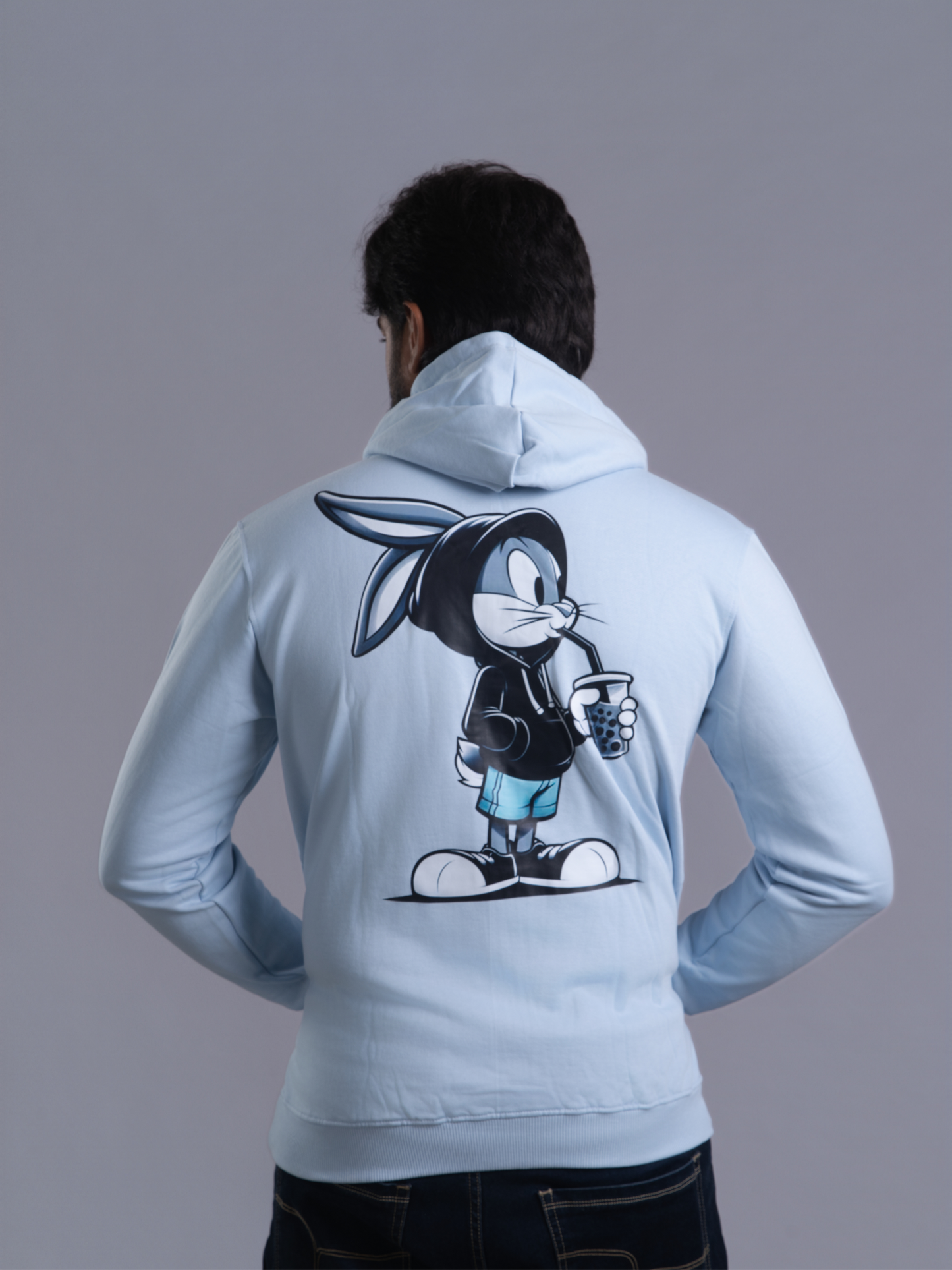 Rabbit Graphic Hoodie Zip-up